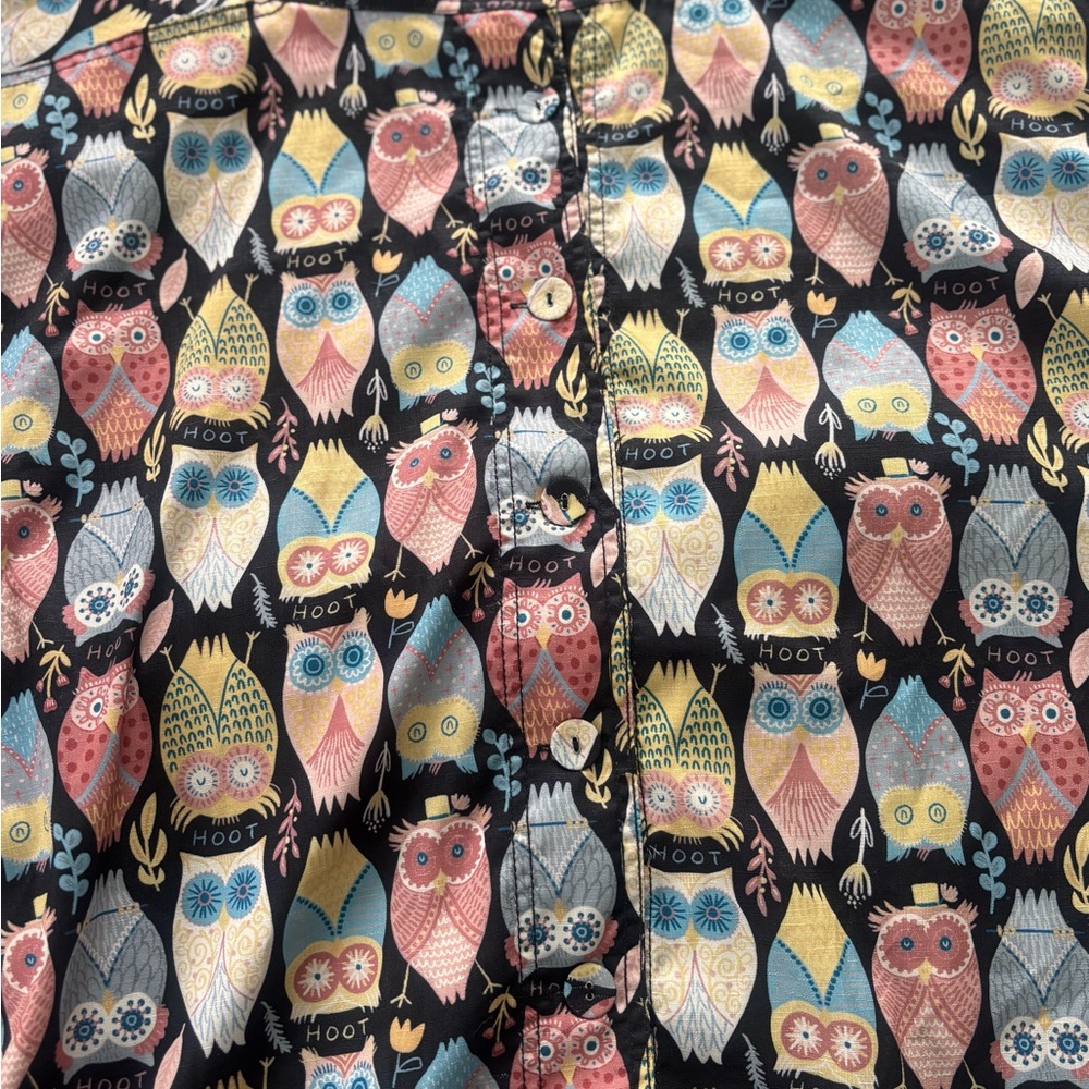 Unique Vintage Black Owl Print Skirt -Size 16/1XL- NWOT-Retro Novelty Print - Picture 2 of 8